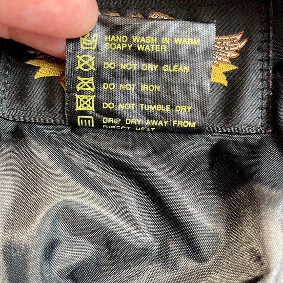 Harley Davidson Rain Jacket Mens Medium Black Nylon Spell Out Motorcycles Zip Up - Picture 14 of 14